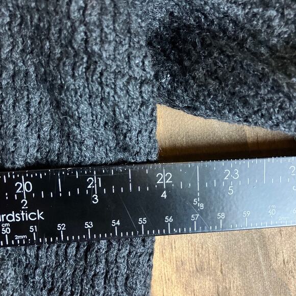 Ann Taylor LOFT Womens Sweater Charcaol Cardigan Camel Hair Blend Open Front L - Picture 8 of 12